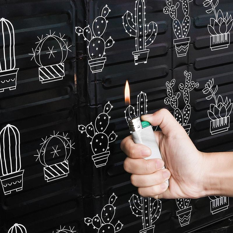 Складной алюминиевый экран от брызг масла с дизайном кактуса для газовых плит