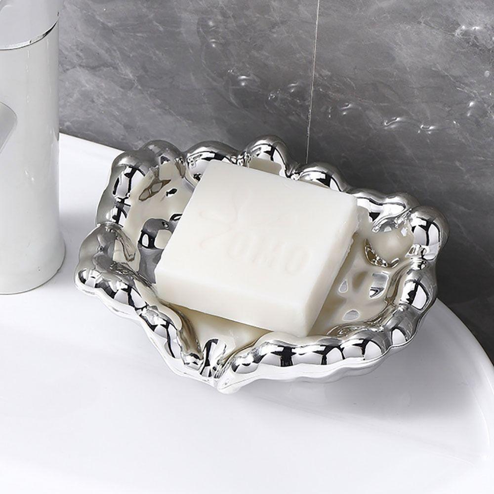 Золотая/серебряная мыльница, наклонная дизайнерская мыльница, высококачественный держатель для мыла
