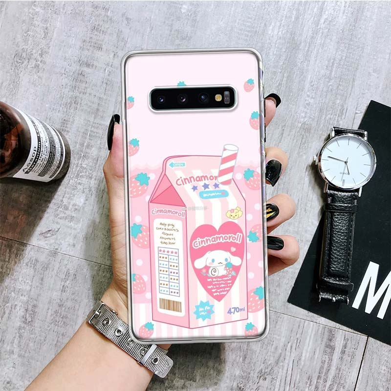 Kawaii Japanese Strawberry Milk Box Phone Case For Samsung Galaxy S26 S25 Edge S24 S23 FE S22 Ultra S21 Plus S20 + Fundas Cover