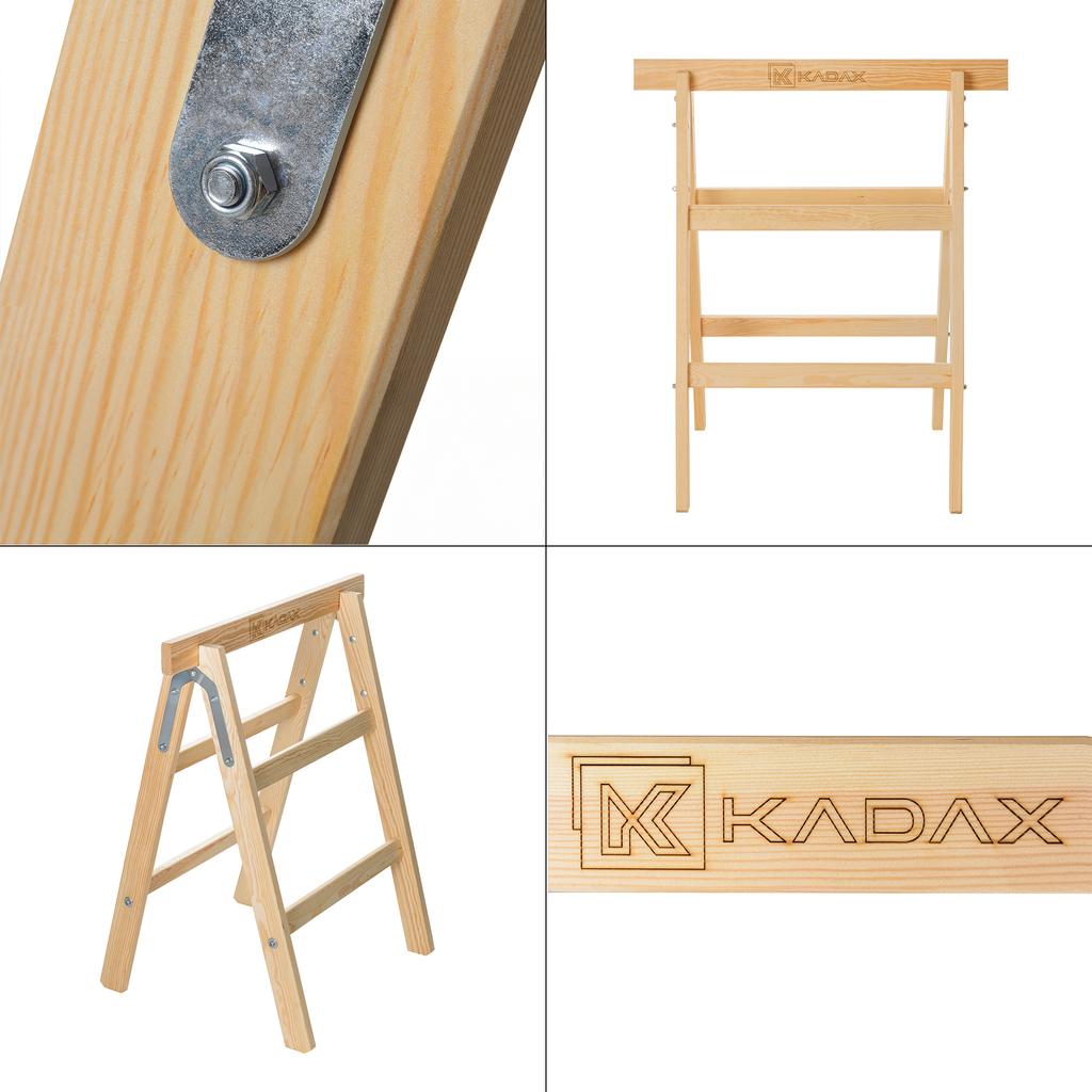 KADAX Wooden Workshop Trestle Stand Universal Cutting Trestle
