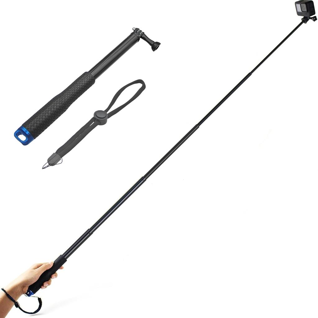 Aluminum Alloy Extention Pole Selfie Stick Long Rod Length Up To 93 Cm For GoPro Hero 13 12 11 10 9 Insta360 ONE X4 X3