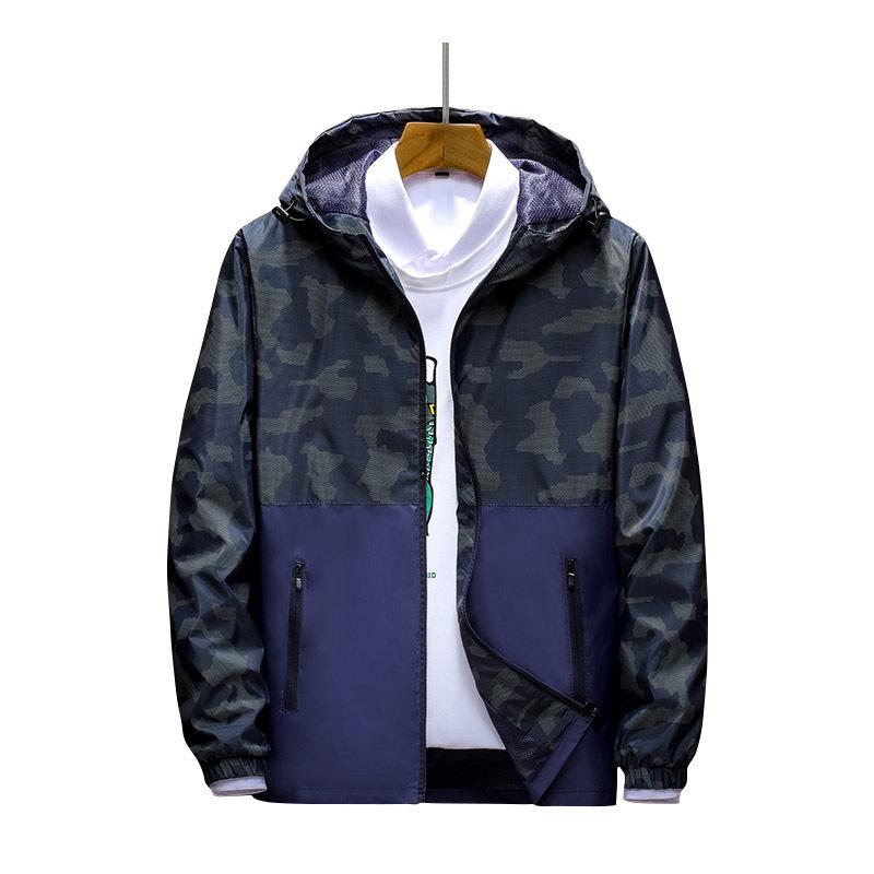 Куртка мужская весенне-осенняя большого размера повседневная куртка новая мужская спортивная камуфляжная куртка с капюшоном мужская