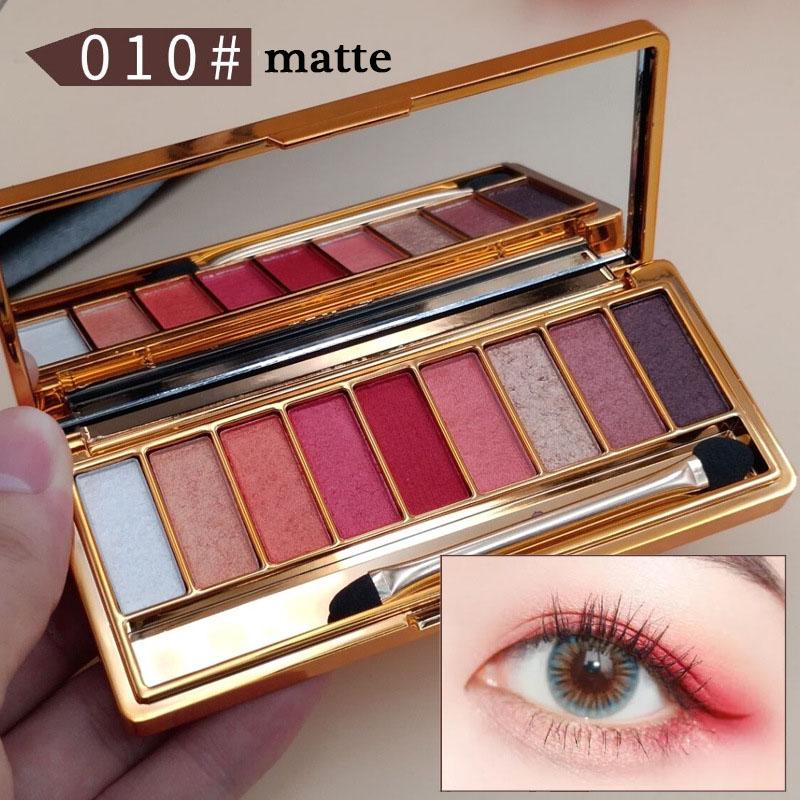 9 Color Eye Shadow Fine Shimmering Pearly Shimmering Super Shimmery Mashed Potato Texture Eye Shadow