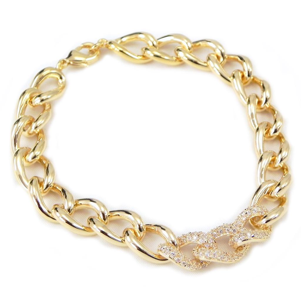 Les Trésors De Lily [G9321] - Позолоченный браслет "Сисси" белый