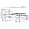 VidaXL Salon de Jardin 4 pcs, Canapés avec Repose-pied, Ensemble de Meubles avec Table Basse Patio Terrasse, Rustique, Blanc 3186495
