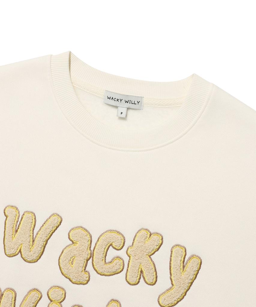 WACKY WILLY Women'S Boucle Sweatshirt Cream