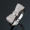 White Bow Zircon Jewelry Simple Women's Jewelry Ring