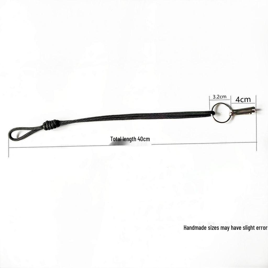 Прочный плетеный нейлоновый ремешок для ключей со стальной пряжкой