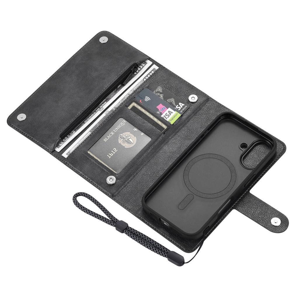 VILI GVB Series for iPhone 16 Plus Case Compatible with MagSafe Detachable Leather Phone Cover