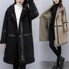 Зимнее женское пальто высокого качества с мехом, толстое теплое плюшевое стильное кашемировое повседневное уличное пальто с лацканами из овечьей шерсти 5XL