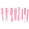 Hair Barber Comb Set Pink Professional Wide Tooth Comb Kit for Salon Hair Cutting Styling