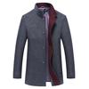 Mens Wools Jacket Autumn Winter Fashion Blends Jacket Coat Casual Stand Collar Warm Overcoat Outerwear Male Jaqueta Masculina