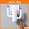 Cactus White Plastic Double Hooks For Door Wall Mounting Modern Tools Decor