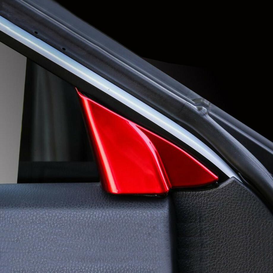 Fit For 2018-2020 Toyota Camry ABS Red Interior Door Triangle Pillar Cover Trim