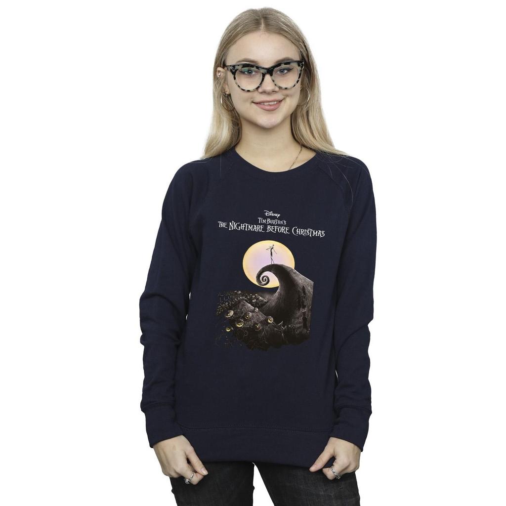 The Nightmare Before Christmas Womens/Ladies Moon Poster Sweatshirt