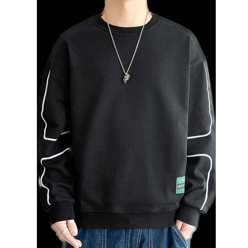 Мужская толстовка, весенний тренд, повседневная свободная базовая куртка без капюшона, толстовка, мужское нижнее белье больших размеров