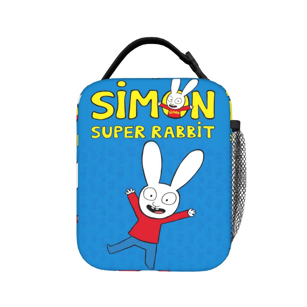 Изолированные ланч-сумки Simon Super Rabbit для мужчин и женщин, контейнер для хранения еды, многоразовый термосумка-ланчбокс для школы, офиса