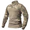 Camouflage Tactical Combat Shirt Men Cotton Long Sleeve Camo Military T Shirt Stretch Paintball Multicam Uniform Clothing