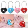 Valentine's Day Luggage Travel Suitcase 3 Digit Password Security Tool Padlock Heart Shaped Lock