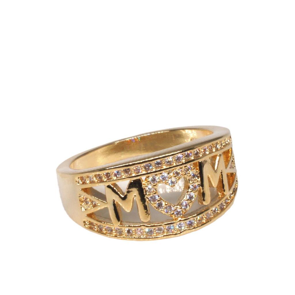 Кольцо-сердце с бриллиантами с покрытием из белого золота 18 карат - Идеальный подарок на День матери для мамы