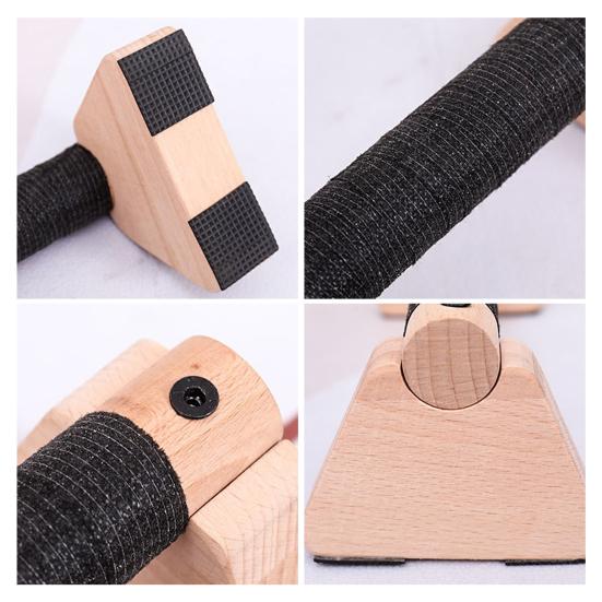 2 шт. Деревянные стойки для отжиманий Эргономичные противоскользящие ручки Домашний спортзал Тренировка на полу Силовая тренировка Отжимания Паралетты Стойка Ручка для фитнеса