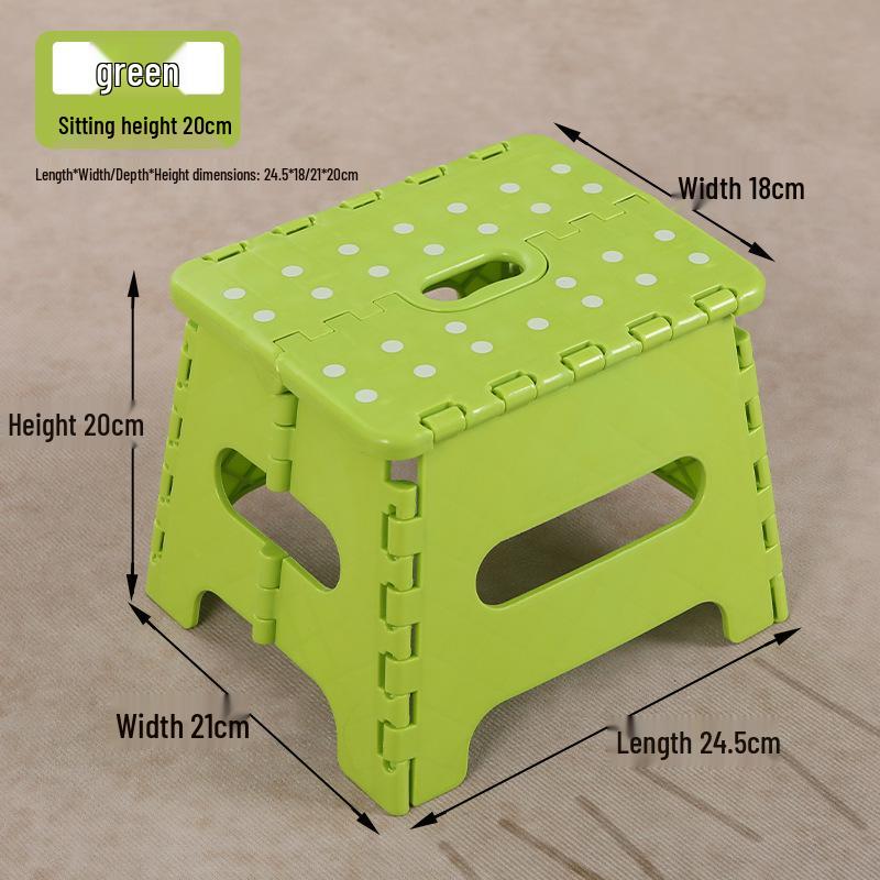 Portable Folding Cartoon Stool for Children & Adults - Durable Plastic Shoe Changing Seat