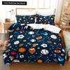 3D Американский футбол King Queen Пододеяльник Мяч Спортивный комплект постельного белья для детей подростков мальчиков любителей спорта 23 шт. полиэстер пододеяльник