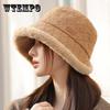 Осень и Зима Новая Бархатная Утепленная Панама Ветрозащитная Теплая Шляпа Женская Панама Повседневная Шляпа-Ведро
