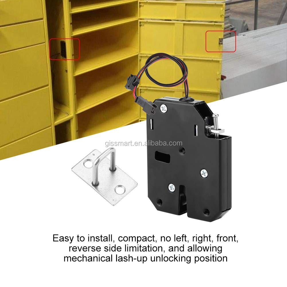 12V 24V DC Electronic Solenoid Lock Keyless Zinc Alloy & Steel Latch for Smart Parcel Locker and Magnetic Cabinet Control