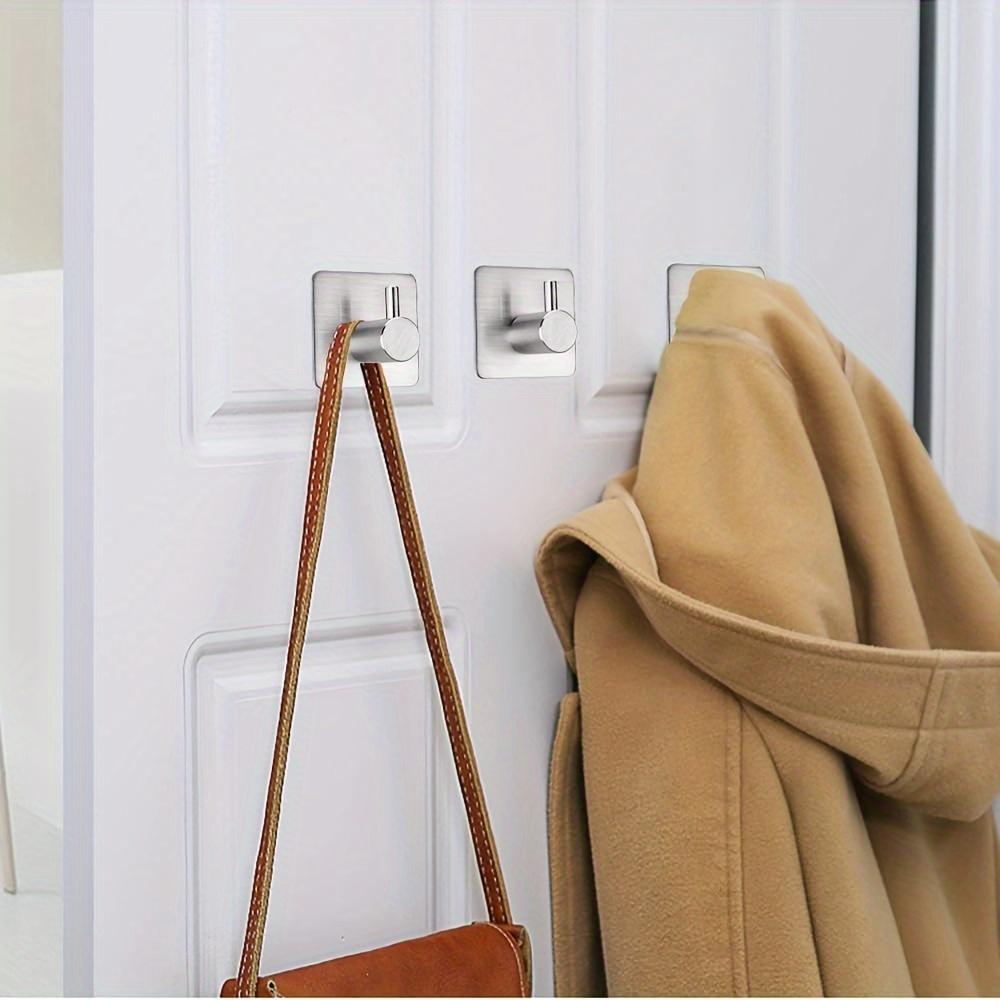 4PCS Heavy-duty Waterproof Stainless Steel Wall Hook for Easy Installation and Space Saving In Bathrooms and Bedrooms
