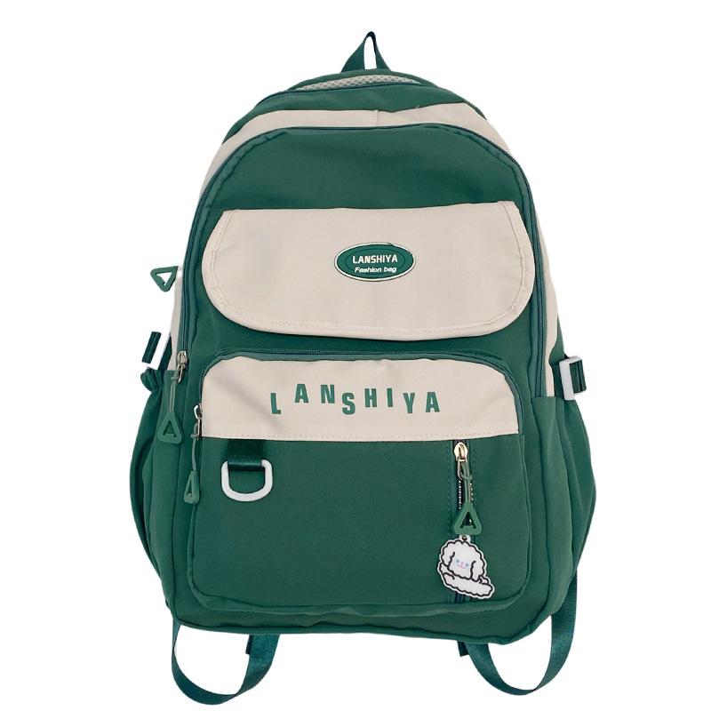 Korean version of simple primary school schoolbag female junior high school high school light leisure backpack outdoor travel large capacity backpack