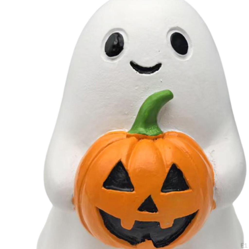 Pumpkin Statue Desktop Ornament Halloween Decoration Art Crafts Small Sculpture for Bookshelf Table