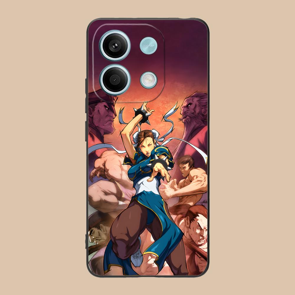 Чехол для телефона Street Fighter Chunli для POCO M7 M6 M5 M4 M3 X7 X6 X5 X4 X3 Pro GT 5G Цветной Печатный Чехол Мобильные Телефоны Роскошный