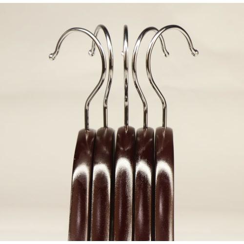 Solar Fish Hanger, Wooden Suit Hanger with 360-Degree Rotating Hooks, Anti-Slip, Solid Wood Clothes Hanger (Reddish Brown, 30)