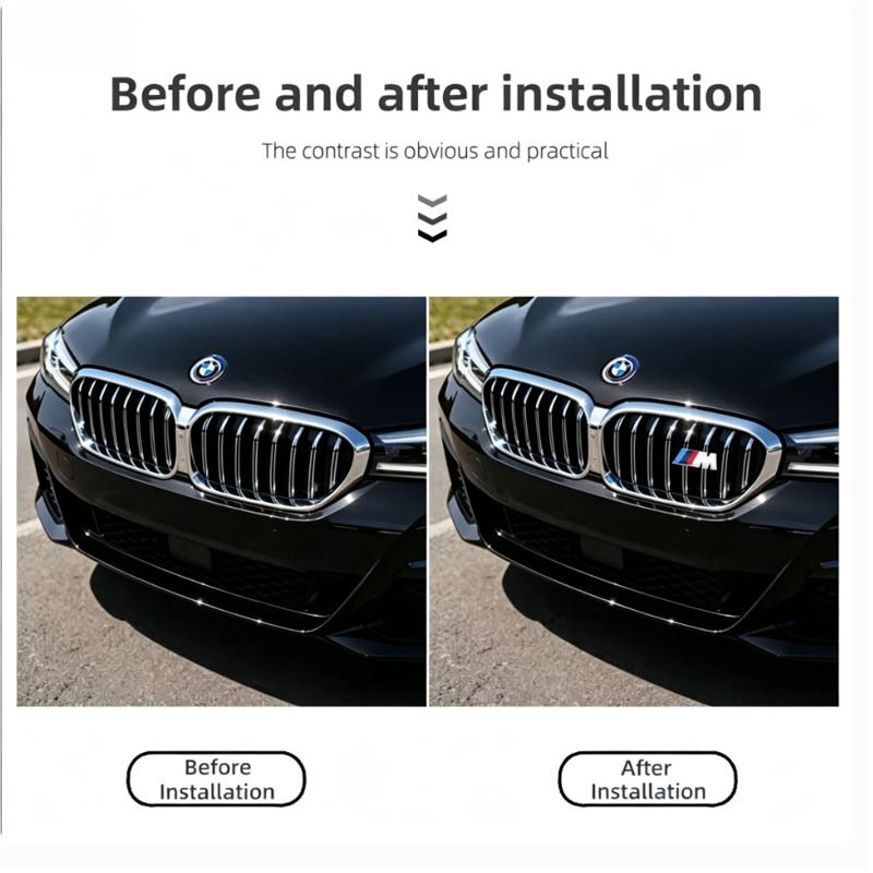 CTCE1 3D ABS/Metal Car Styling Front Grille Badge Emblem Accessory For BMW M E46 E90 E60 F30 F10 E39 E36 F20 G30 G20 E87 E92 E91 E30