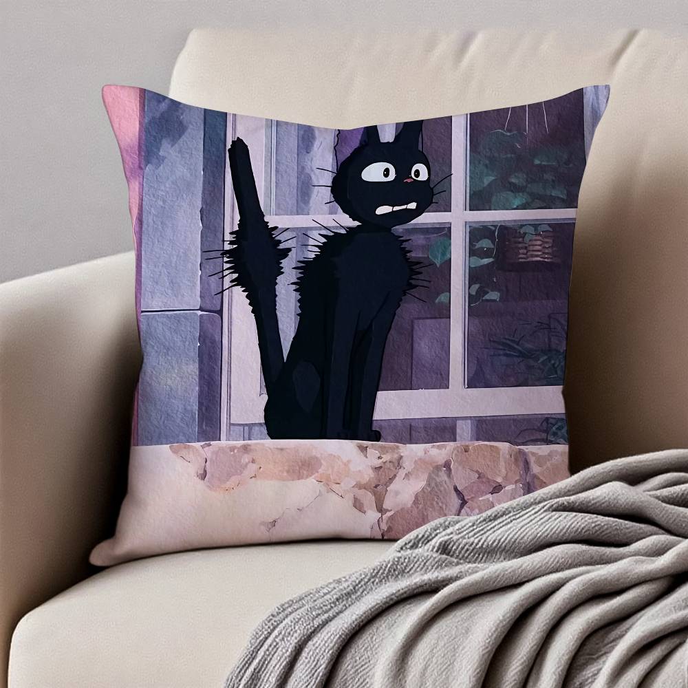 Милая кошка J-Jiji Наволочка Антипылевой клещ Наволочка Невидимая молния Шелковистый Короткий плюш Чехол на подушку для дивана