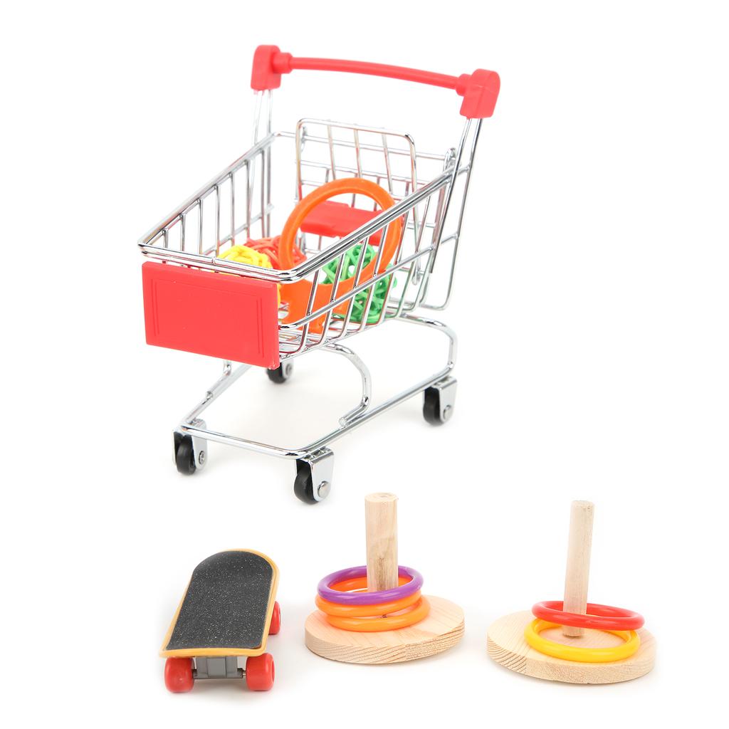4 шт. обучающие игрушки для попугаев со скейтборд-тележкой, баскетбольное кольцо, игрушка-корзина для домашних птиц