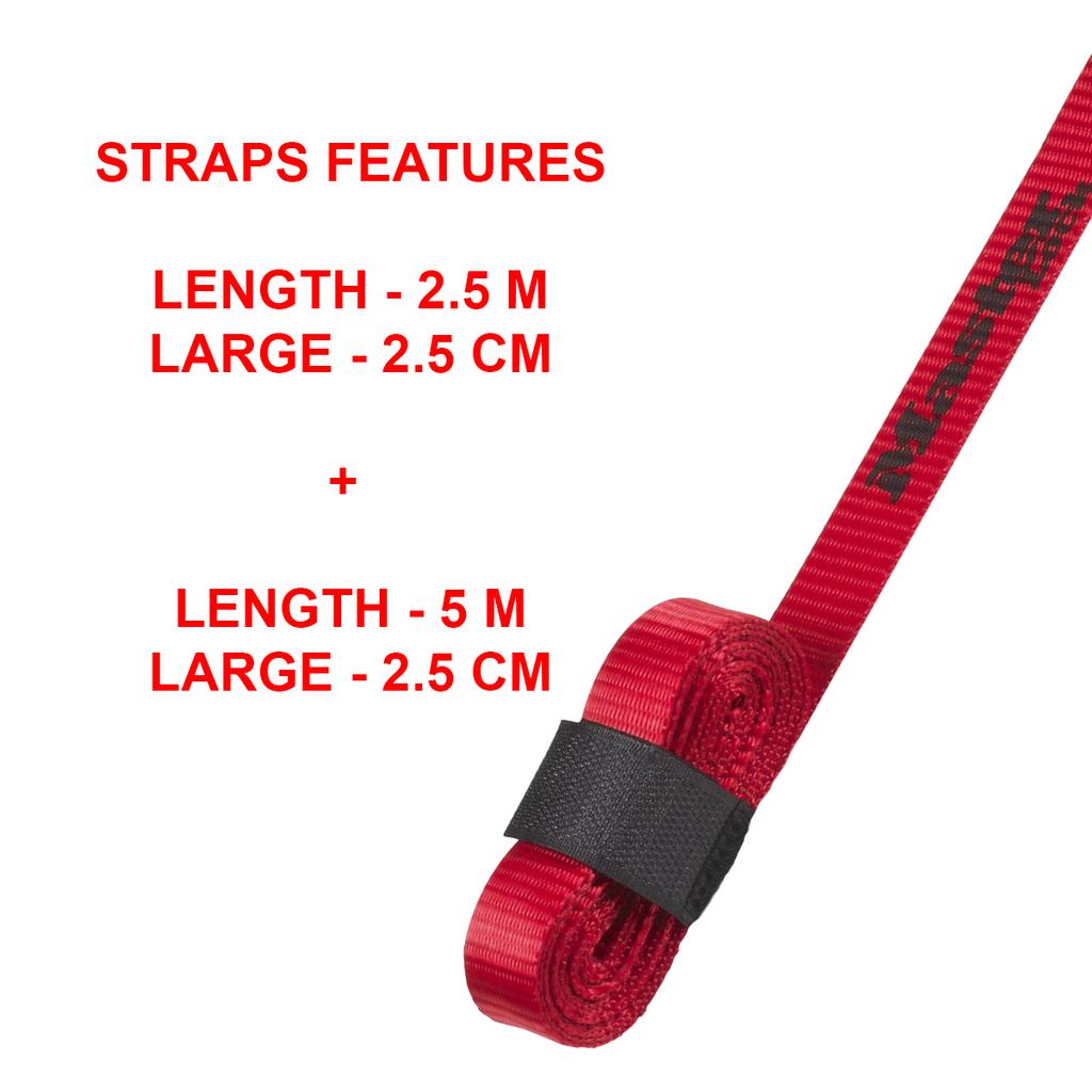 Master Lock Crossed Straps with Carrying Handle, 250x2,5 cm + 550x2,5 cm