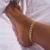 Punk Style Chain Pendant Bracelet Anklet Adjustable Length 20 Plus 5cm Stainless Steel Curb Link Jewelry for Everyday Wear
