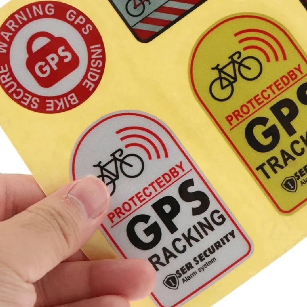 1 комплект противоугонной предупреждающей наклейки для велосипеда - GPS-трекинг, светоотражающая, водонепроницаемая, универсальная для велосипеда/самоката/мотоцикла