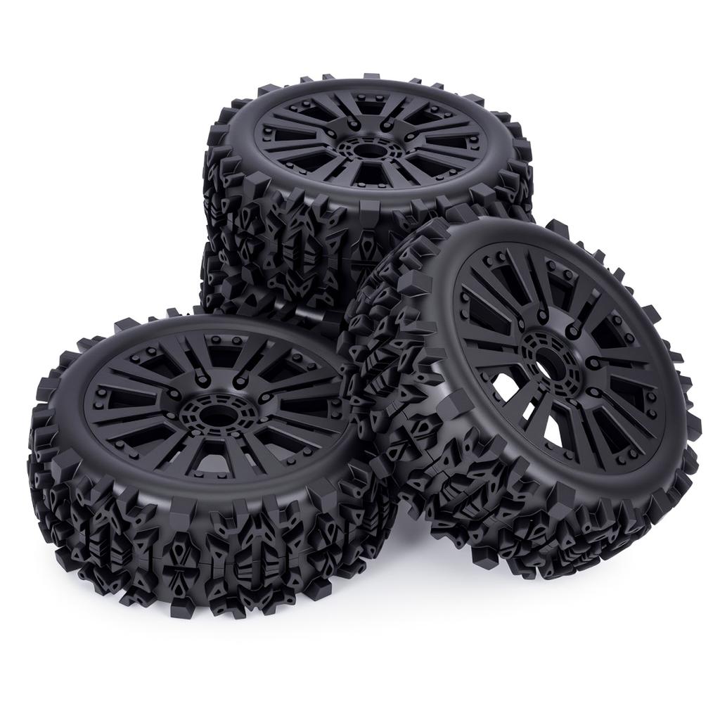 4pcs 121*43mm 1/8 RC Car Off-Road Buggy Tire 17mm Hex for ARRMA Typhon Talion Traxxas Redcat Team Losi Kyosho HPI HSP VRX