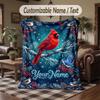 Birds Theme Throw Blanket Custom Name Text Personalized Blanket Soft Cozy Blanket for Home Sofa Bed