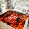 Sunderland Football Design Crystal Velvet Carpet Cozy Non?Slip Printed Rug For Bedroom Living Room Entrance
