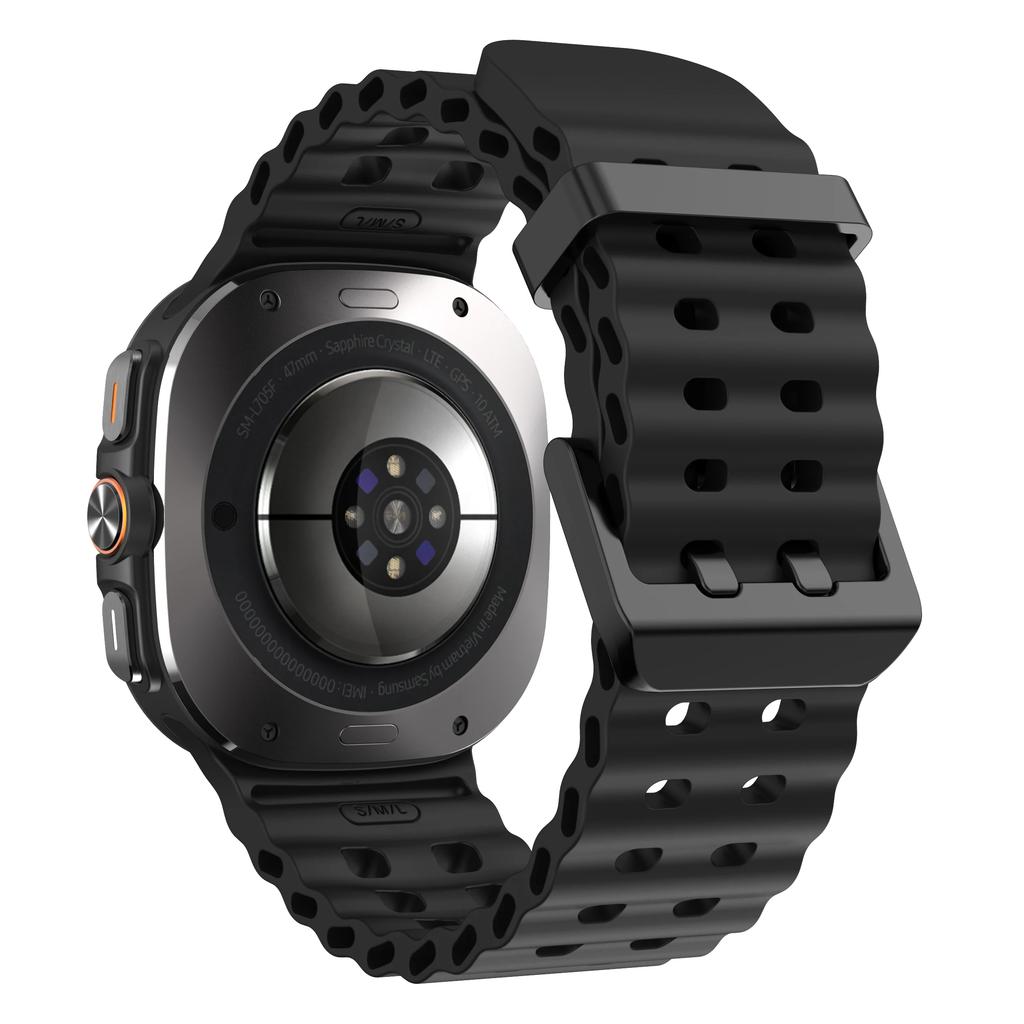 Двухцветный спортивный силиконовый ремешок для Samsung Galaxy Watch Ultra Морской ремешок-браслет для GalaxyWatch Ultra 47 мм Ремешок для часов