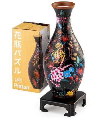 Головоломка Pinto 3D-ваза из 160 деталей «Красивые цветы» (11x11x24см) - Цветочная композиция, Совместимо с гидропоникой, Подарок, Декор [S1031]