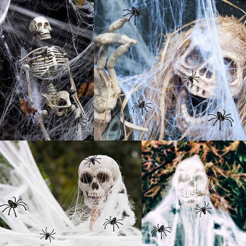 Halloween Decorations Triangle Spider Web 5/7m Large Plush Simulation Spider Web Haunted Home Outdoor Yard Decoration Props