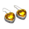 Натуральный цитрин ручной работы, ювелирное изделие из стерлингового серебра 925 пробы, серьга 1,69" f5A23