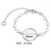 5Pcs/Lot Stainless Steel Bracelet Cabochon Base Round Blank Bezel Trays Bracelet Settings For DIY Jewelry Making Accesories