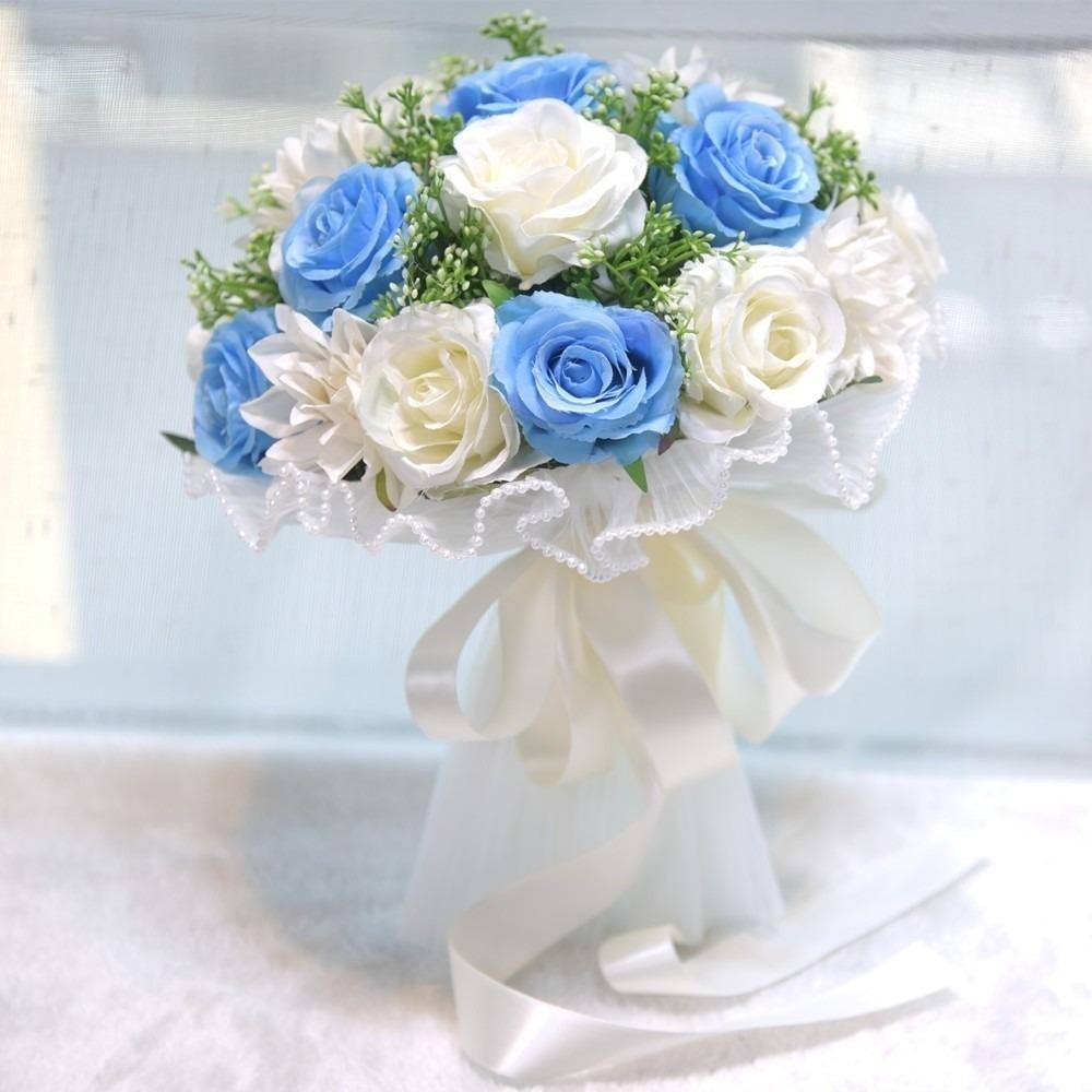 Exquisite Bridal Bouquet Baby's Breath White Rose Bouquet  Bride Accessories