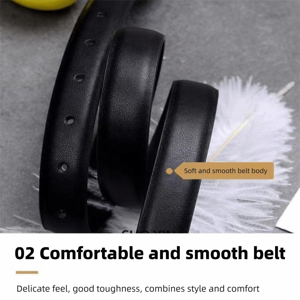 Adjustable Ladies Thin Soft Waistband With Gold Buckle Fashion Leather Waist Belts Jeans